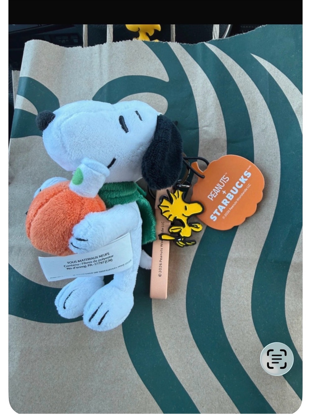 Starbucks Peanuts Snoopy
Bag Charm